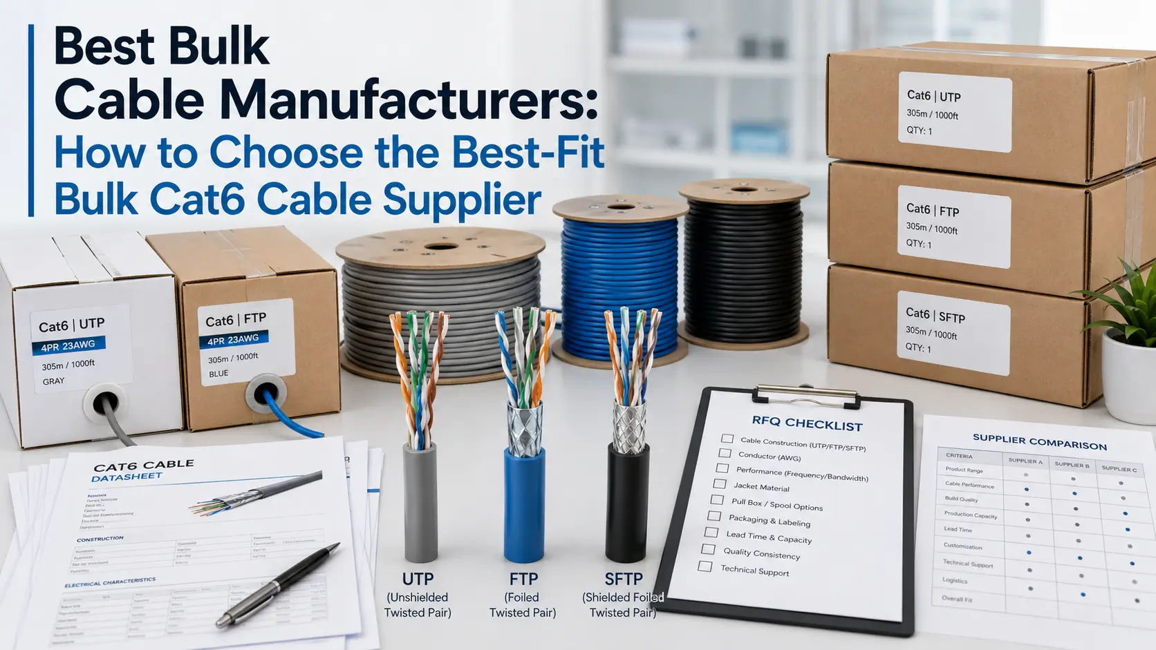 Best Bulk Cable Manufacturers: How to Choose the Best-Fit Bulk Cat6 Cable Supplier