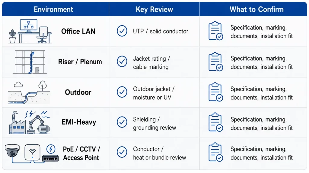 Checklist of documents buyers can request from a bulk Cat6 cable supplier.
